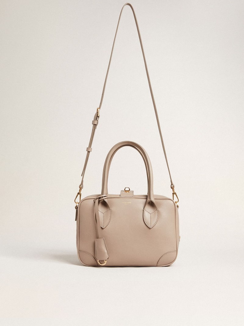 Golden Goose - Vita Bag in taupe leather with gold details in 