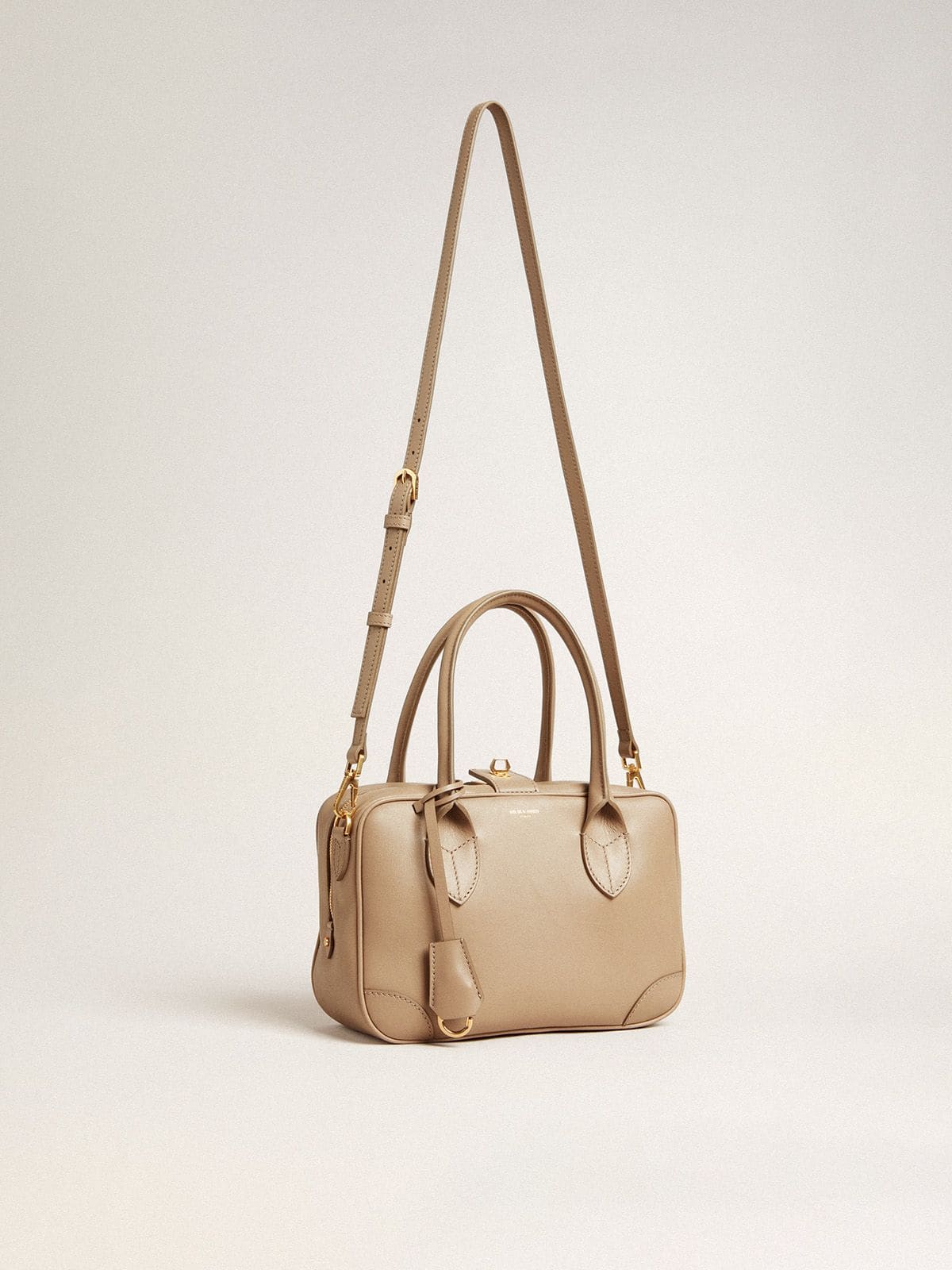 Golden Goose - Vita Bag in beige leather with gold details in 