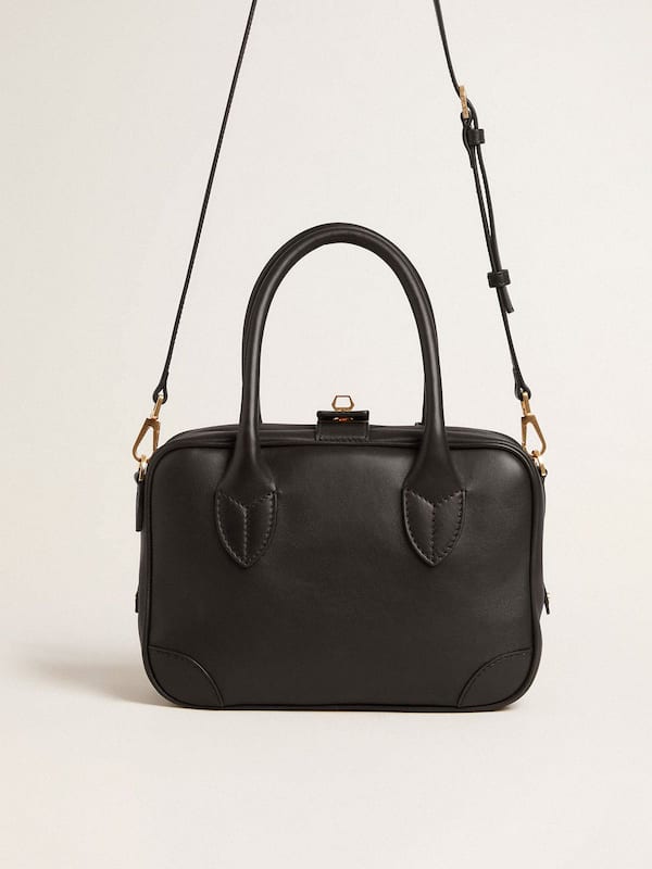 Golden Goose - Vita Bag in smooth black leather with gold details in 