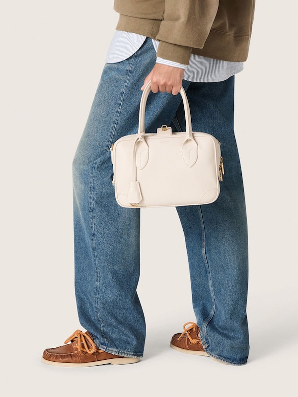 Golden Goose - Vita Bag in butter-colored leather with gold details in 