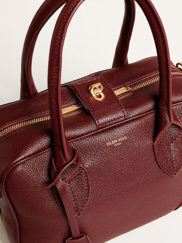 Golden Goose - Vita Bag in burgundy leather with gold details in 