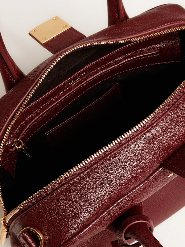 Golden Goose - Vita Bag in burgundy leather with gold details in 