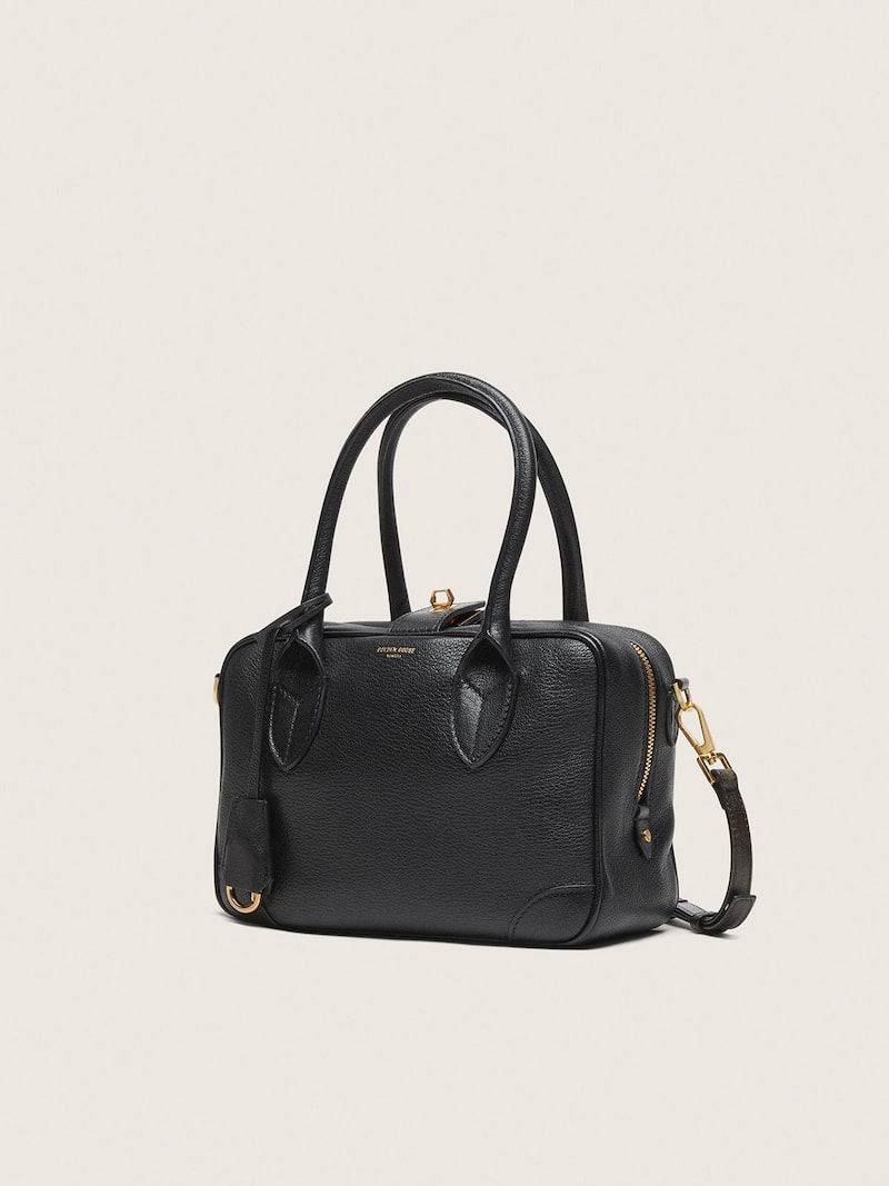 Golden Goose - Vita Bag in black sheepskin leather with gold details in 
