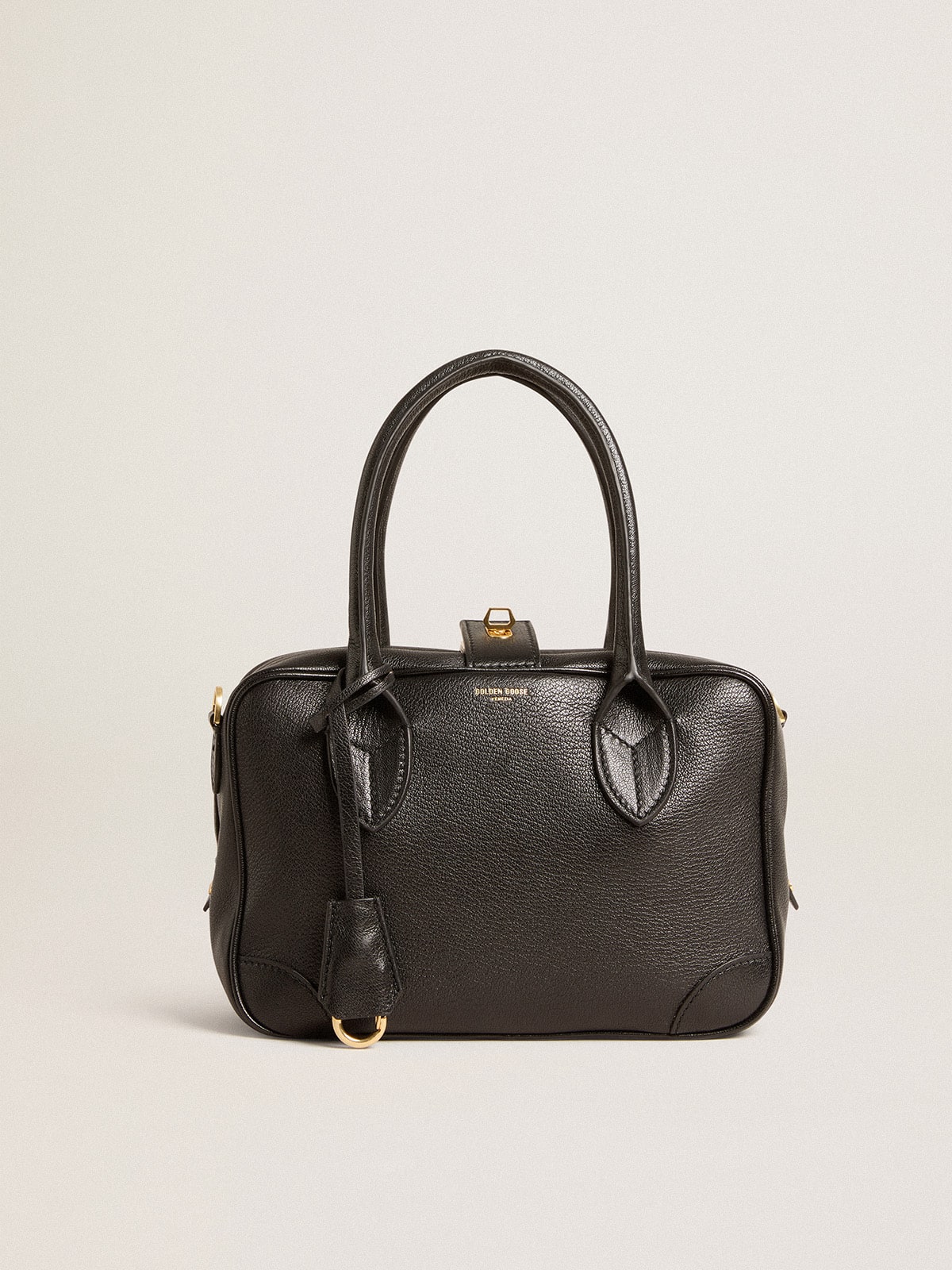 Vita Bag in black sheepskin leather with gold details | Golden Goose