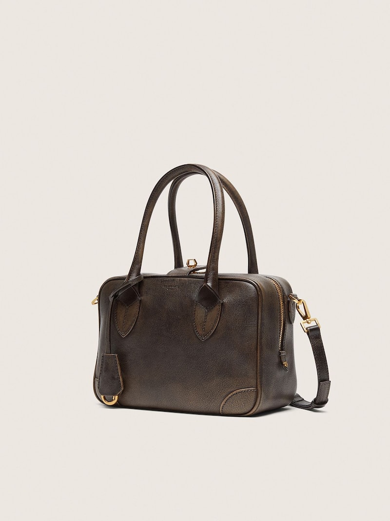 Golden Goose - Vita Bag in brown vintage leather with gold details in 