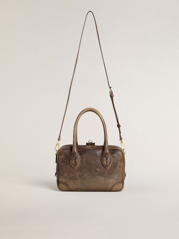 Golden Goose - Vita Bag in brown vintage leather with gold details  in 