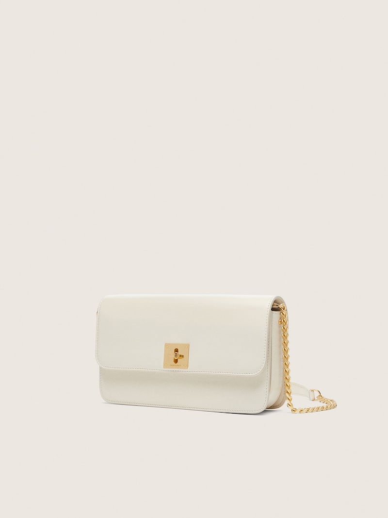 Golden Goose - Gioia Bag en piel palmellato color mantequilla y detalles dorados in 