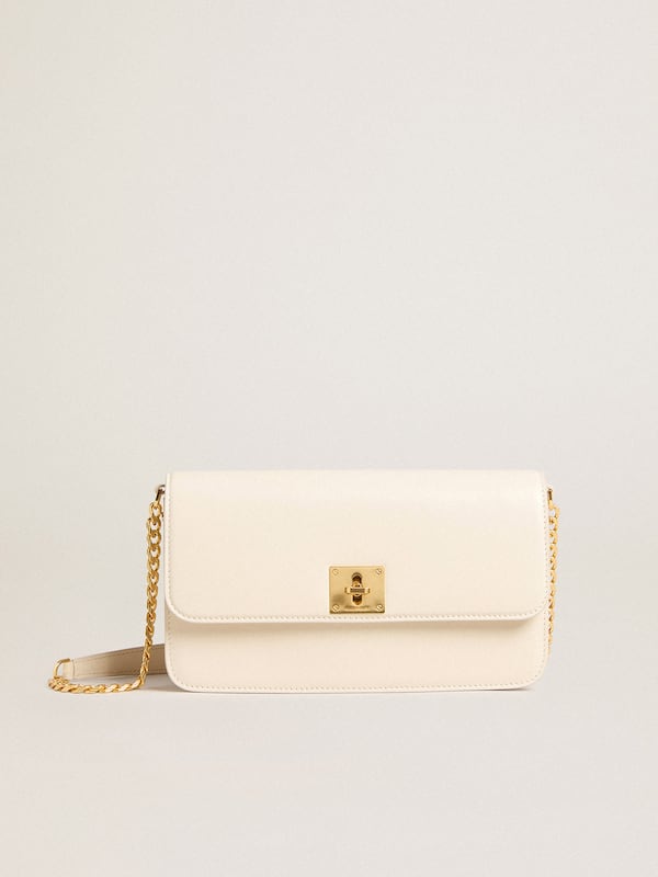 Golden Goose - Gioia Bag in butter-colored boarded leather with gold details in 