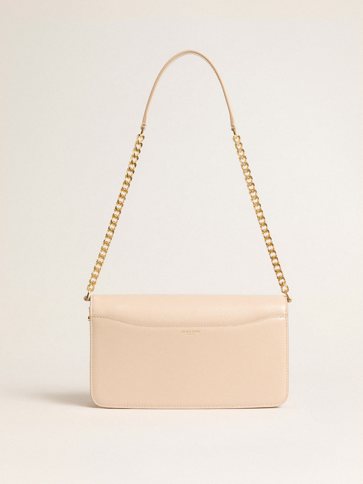 Golden Goose - Gioia Bag in pale pink boarded leather with gold details in 