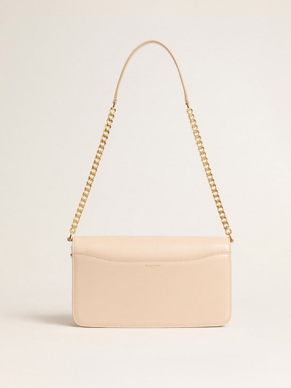 Golden Goose - Gioia Bag in pale pink boarded leather with gold details in 