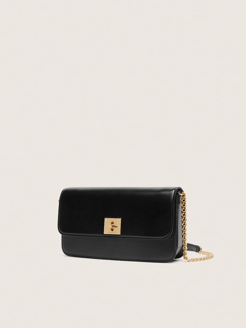 Golden Goose - Gioia Bag en piel palmellato de color negro y detalles dorados in 