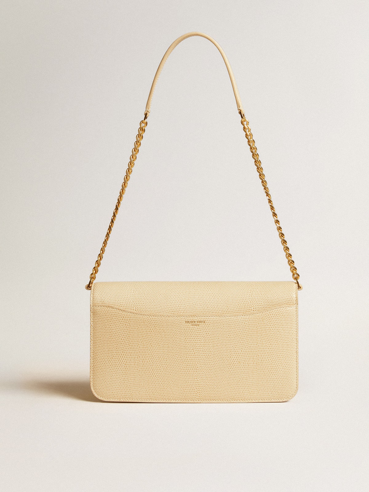 Small Venezia Bag in gold metallic leather with gold details