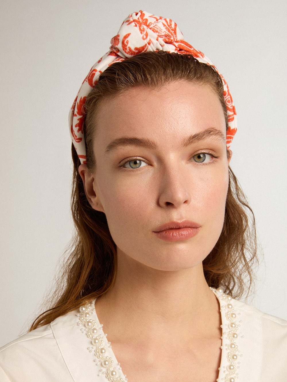 Golden Goose - Coral-red hairband in 