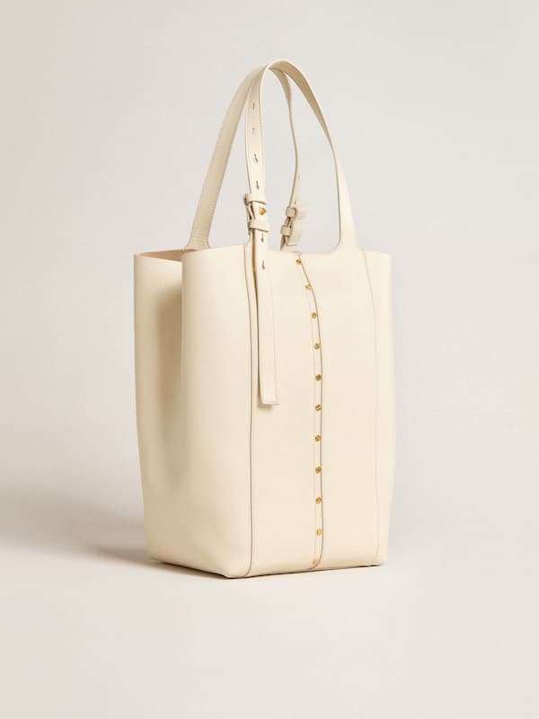 Golden Goose - 24/7 Bag North South in butter-colored leather with adjustable handles in 