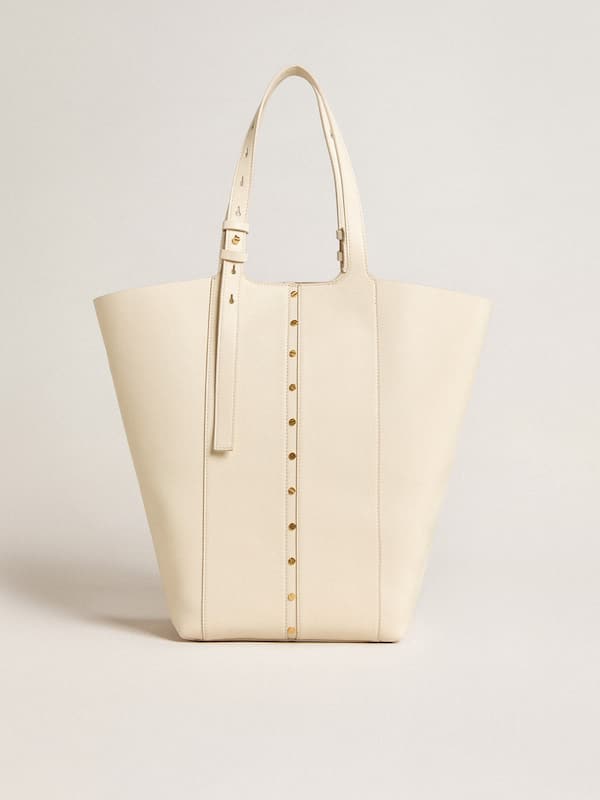 Golden Goose - 24/7 Bag North South in butter-colored leather with adjustable handles in 