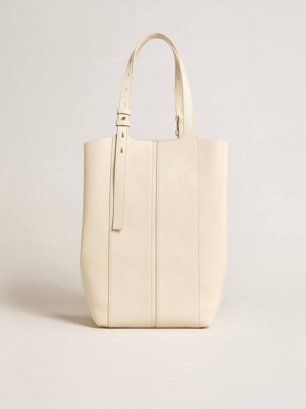 Golden Goose - 24/7 Bag North South in butter-colored leather with adjustable handles in 