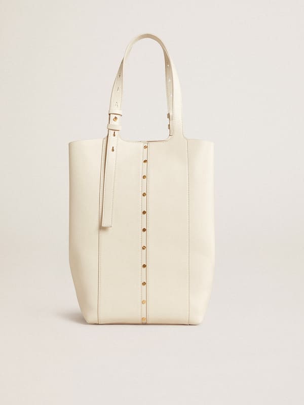 Golden Goose - 24/7 Bag North South in butter-colored leather with adjustable handles in 