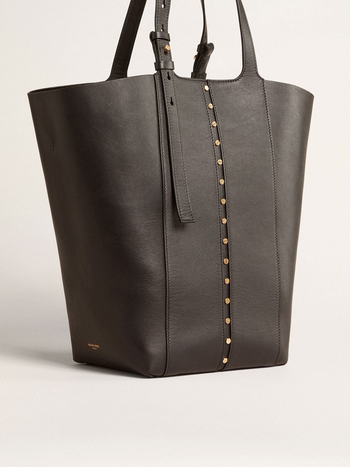 Golden Goose - 24/7 Bag North South aus schwarzem Leder mit verstellbaren Griffen in 