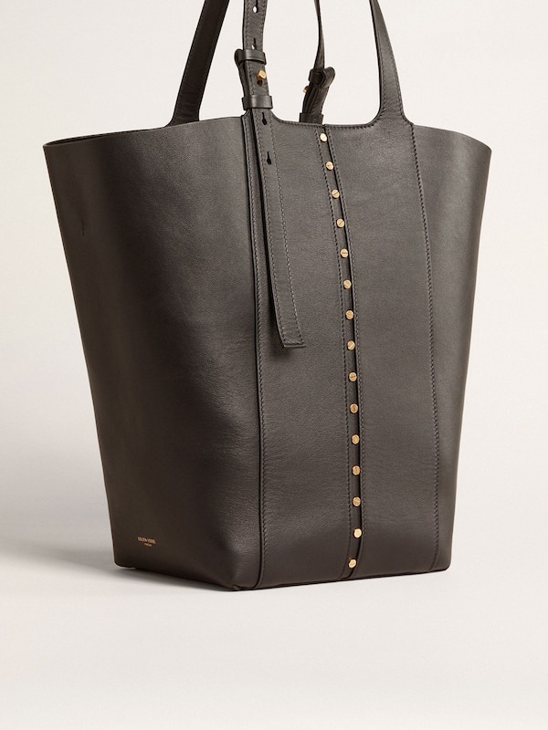 Golden Goose - 24/7 Bag North South in black leather with adjustable handles in 