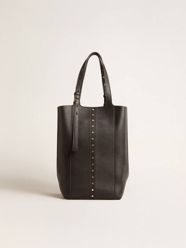Golden Goose - 24/7 Bag North South in black leather with adjustable handles in 