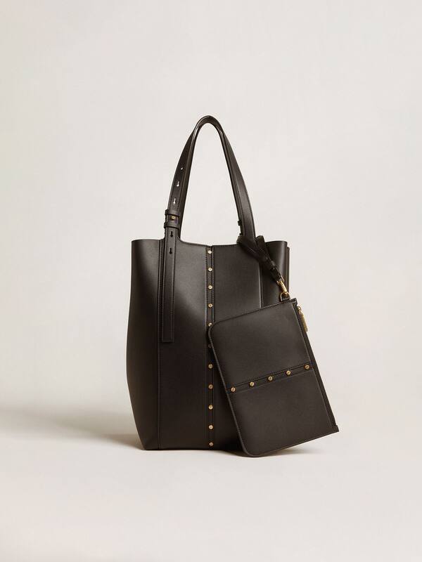 Golden Goose - 24/7 Bag North South in black leather with adjustable handles in 