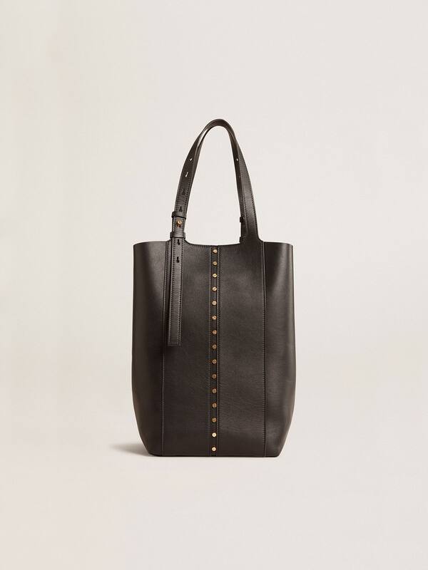 Golden Goose - 24/7 Bag North South in black leather with adjustable handles in 