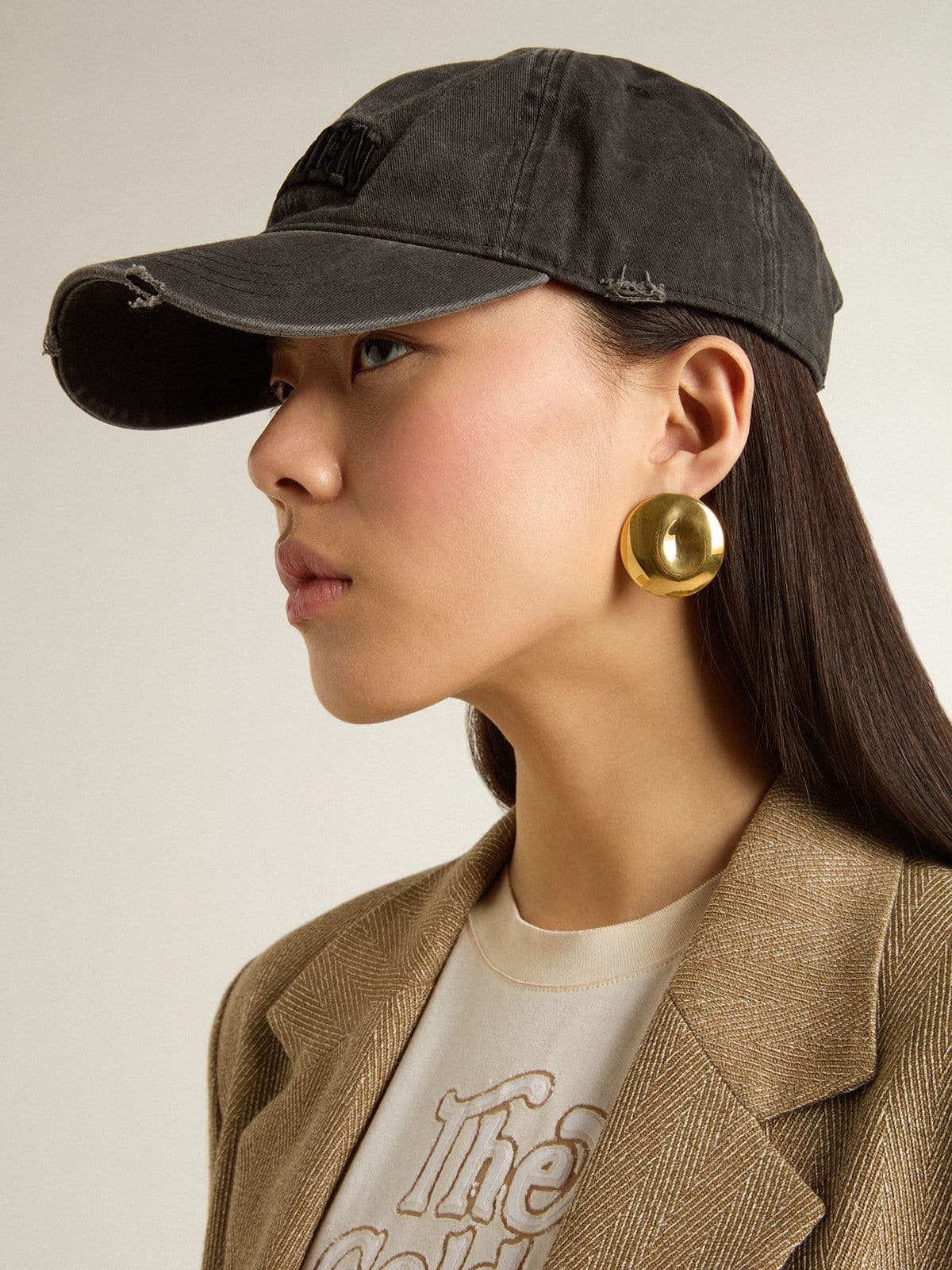 Golden Goose - Boucles d’oreilles rondes dorées in 