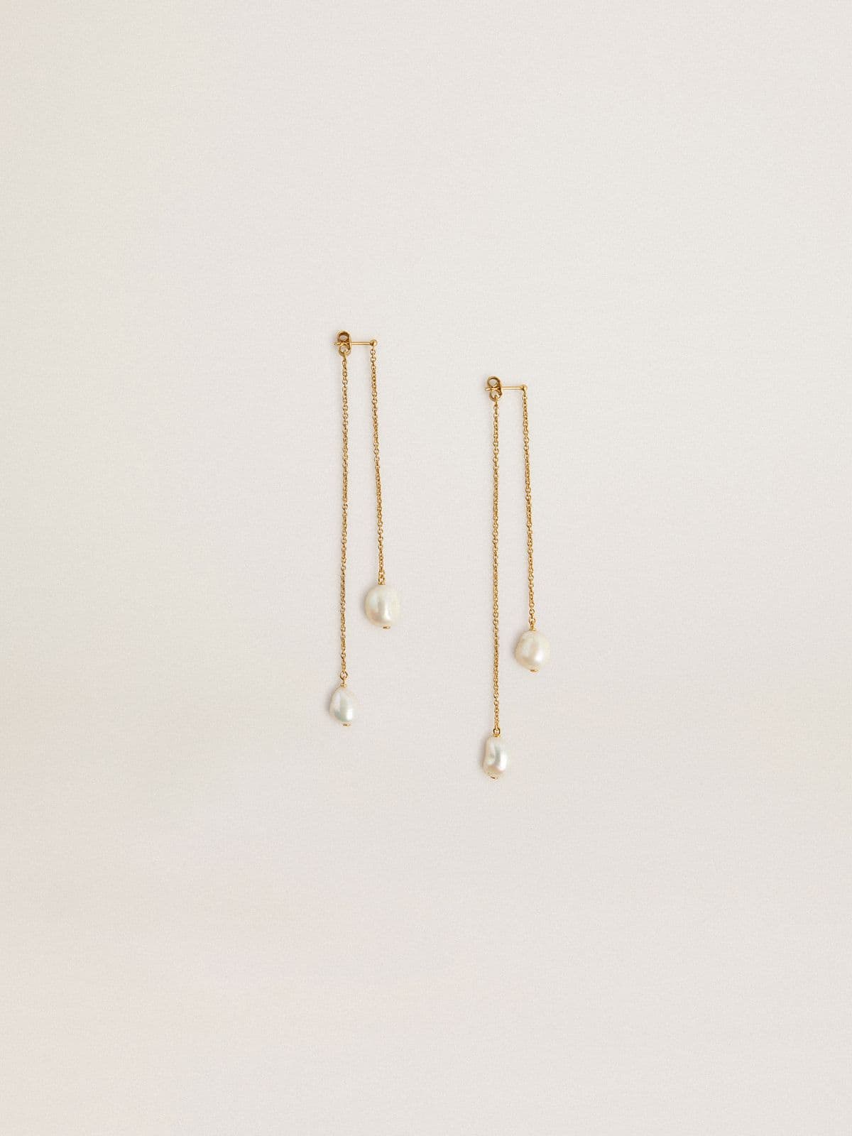 Golden Goose - Drop earrings with pearls in 