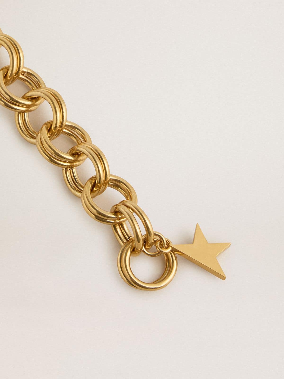 Golden Goose - Altgoldfarbenes Armband aus verwobenen Gliedern mit Sternverschluss in 