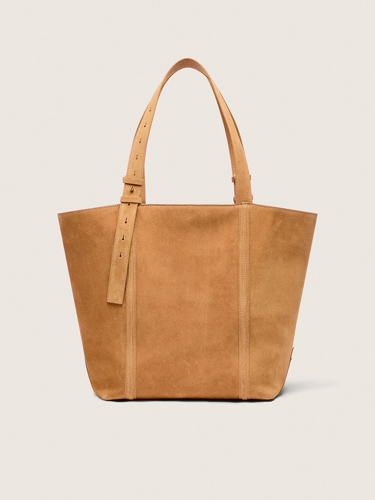 Golden Goose - 24/7 Bag East West en daim camel avec franges in 