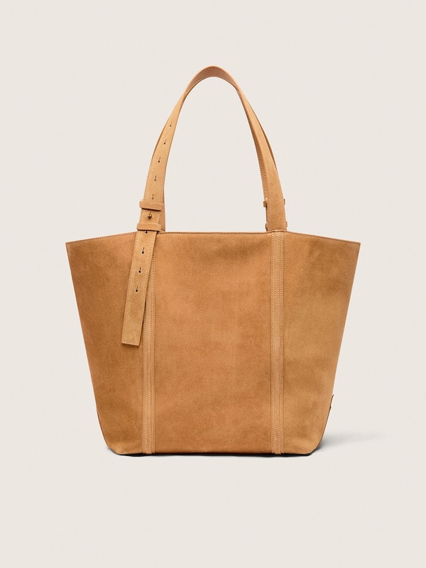 Golden Goose - 24/7 Bag East West de ante color c&aacute;mel con flecos in 