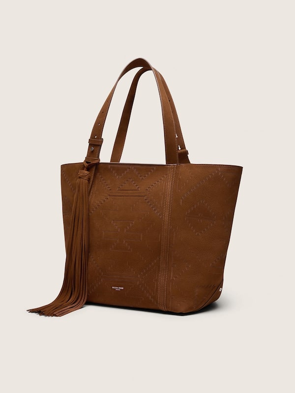 24/7 Bag East West in nabuk marrone con trama