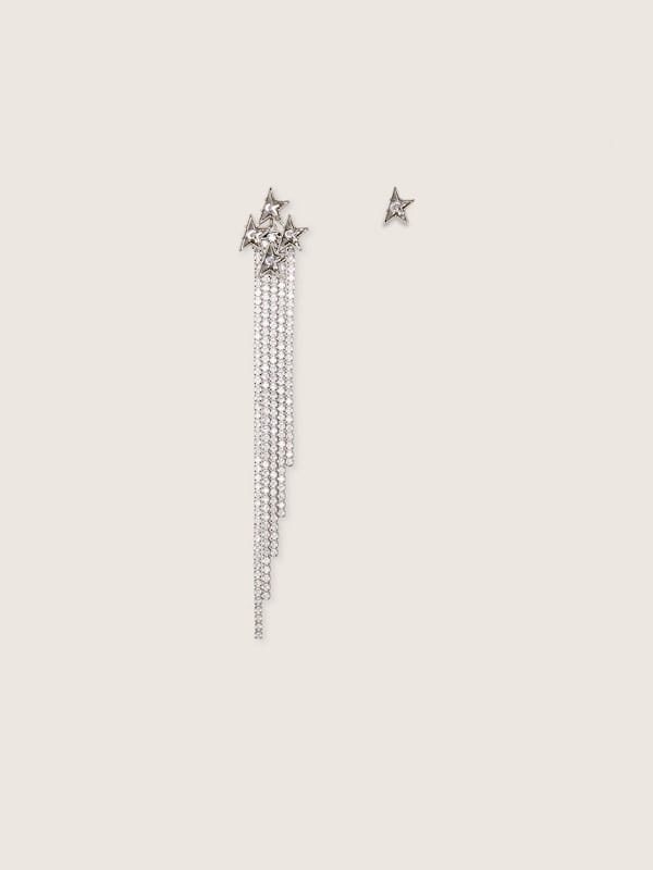 Golden Goose Asymmetrical silver earrings Jewelry silver woman