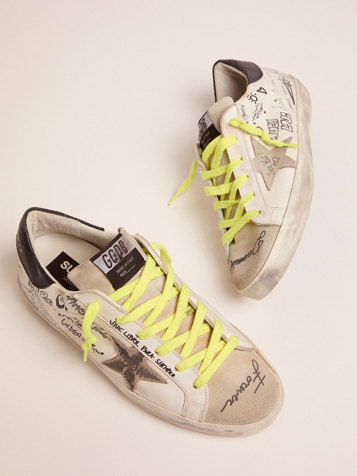 Golden Goose - Women’s Journey Super-Star sneakers with graffiti in 