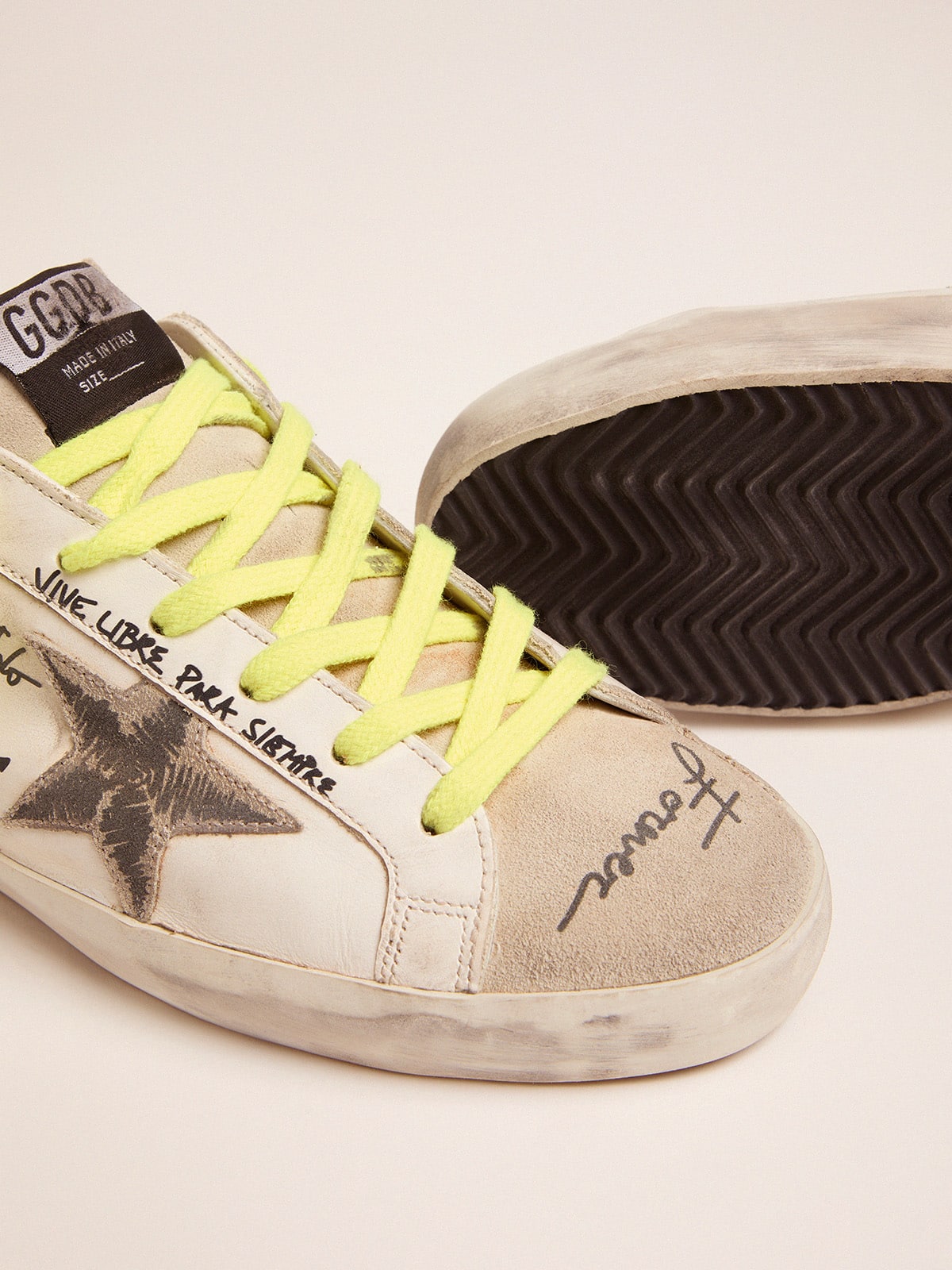 Golden Goose - Women’s Journey Super-Star sneakers with graffiti in 