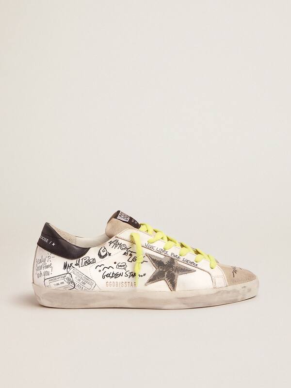 Women&rsquo;s Journey Super-Star sneakers with graffiti