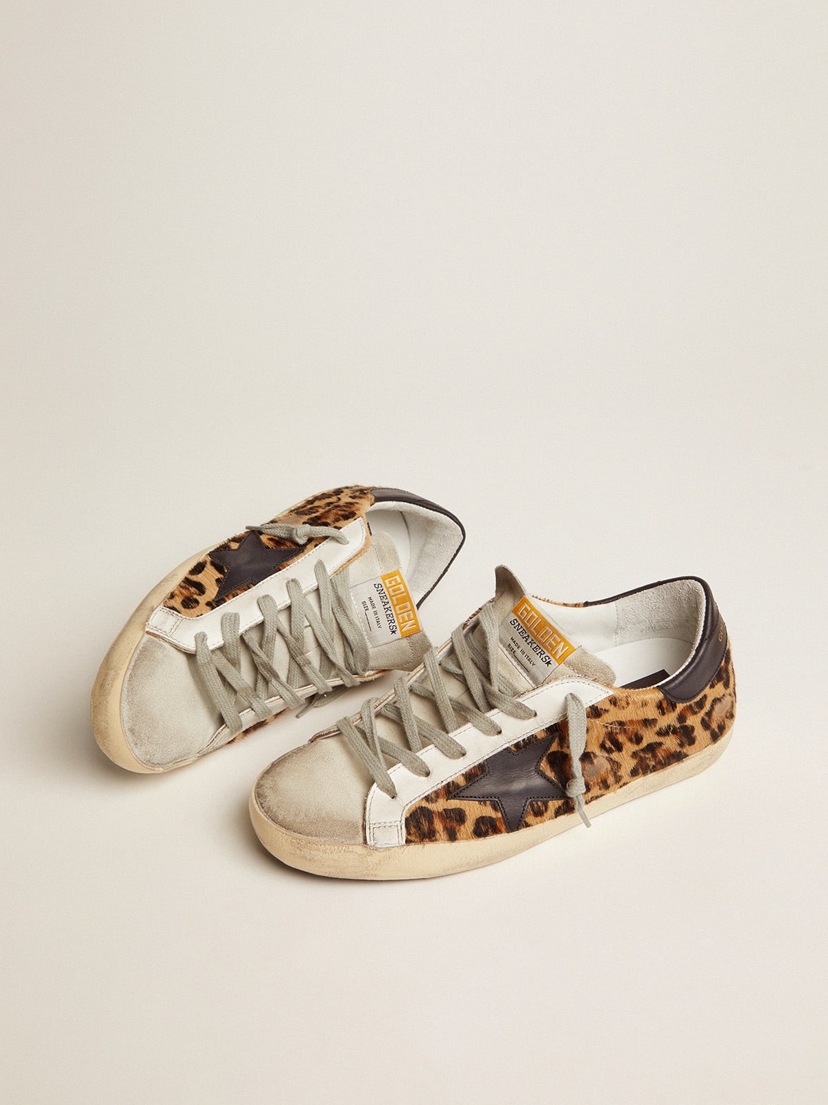 Golden Goose - Women's Super-Star in leopard print leather in 