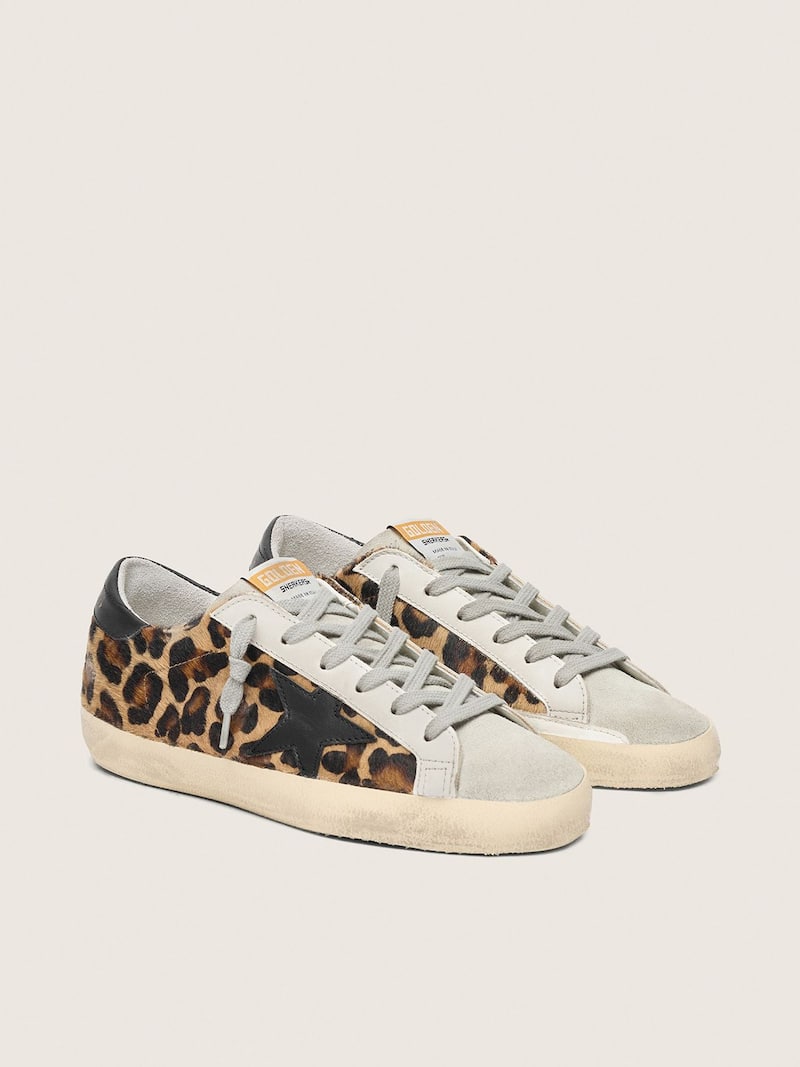 Golden Goose - Super-Star para mujer de piel con estampado de leopardo in 