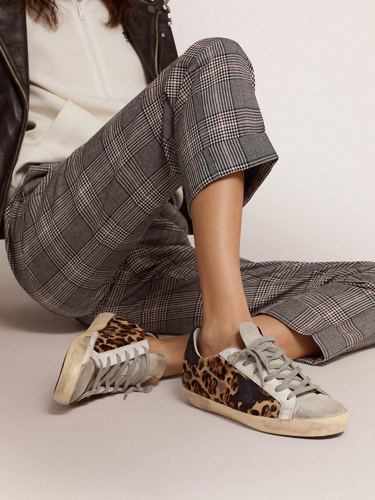 Golden Goose - Super-Star para mujer de piel con estampado de leopardo in 