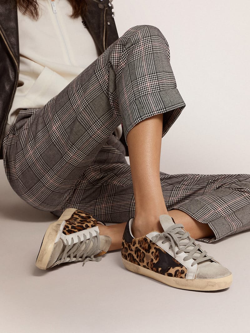 Golden Goose - Super-Star para mujer de piel con estampado de leopardo in 