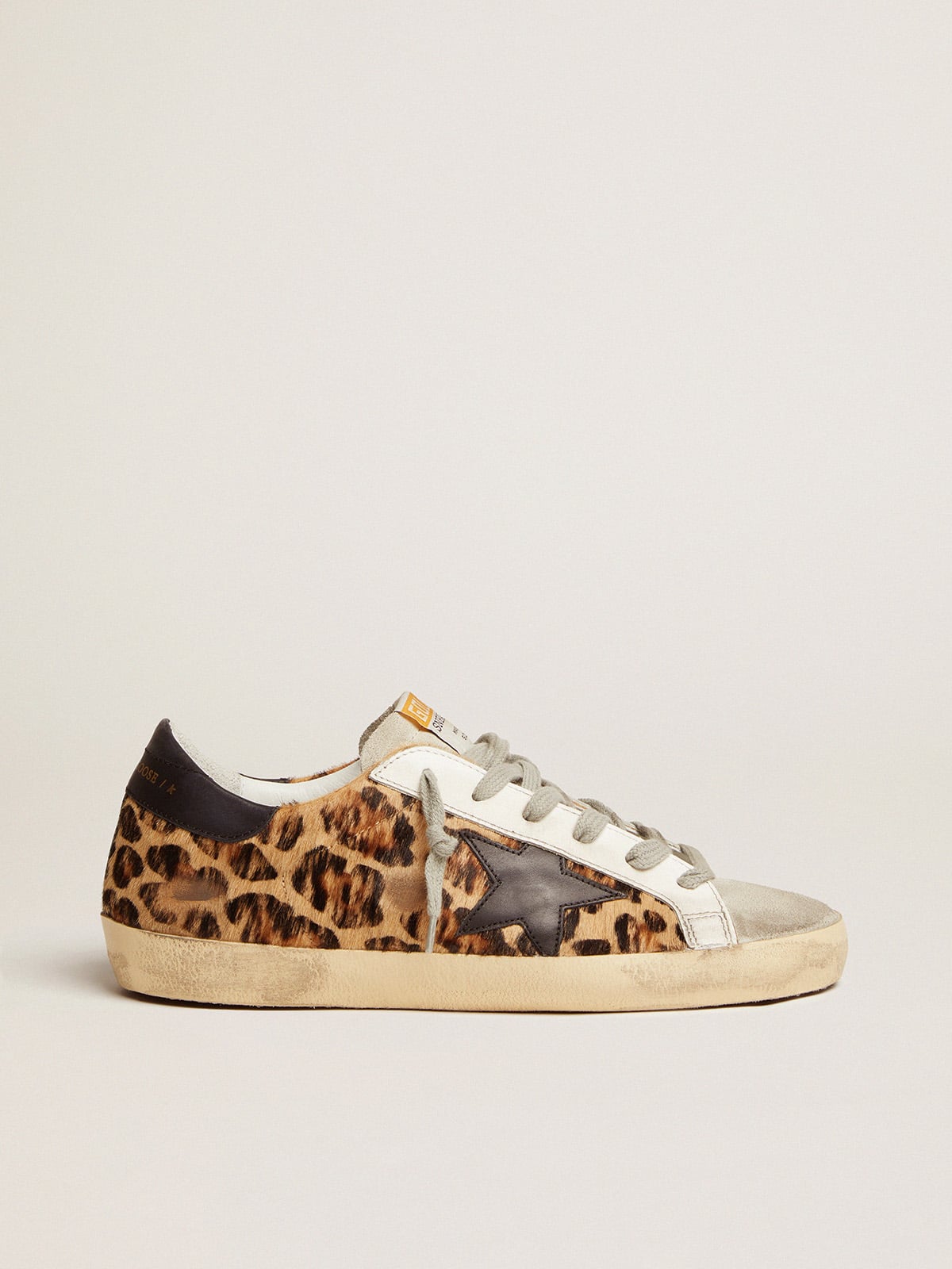 Golden Goose - Women's Super-Star in leopard print leather in 