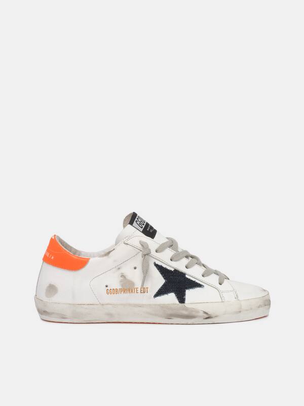 Super-Star sneakers with orange heel tab  