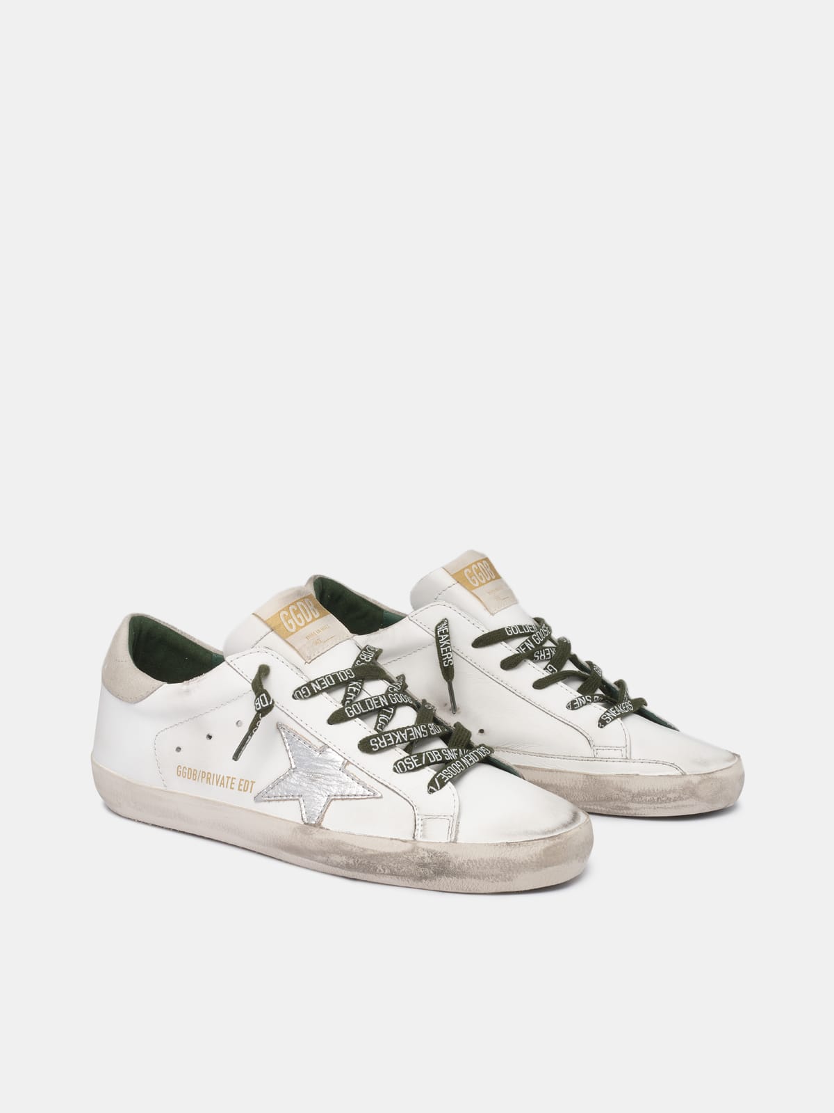 Golden Goose - Sneakers Super-Star mit Silberstern in 