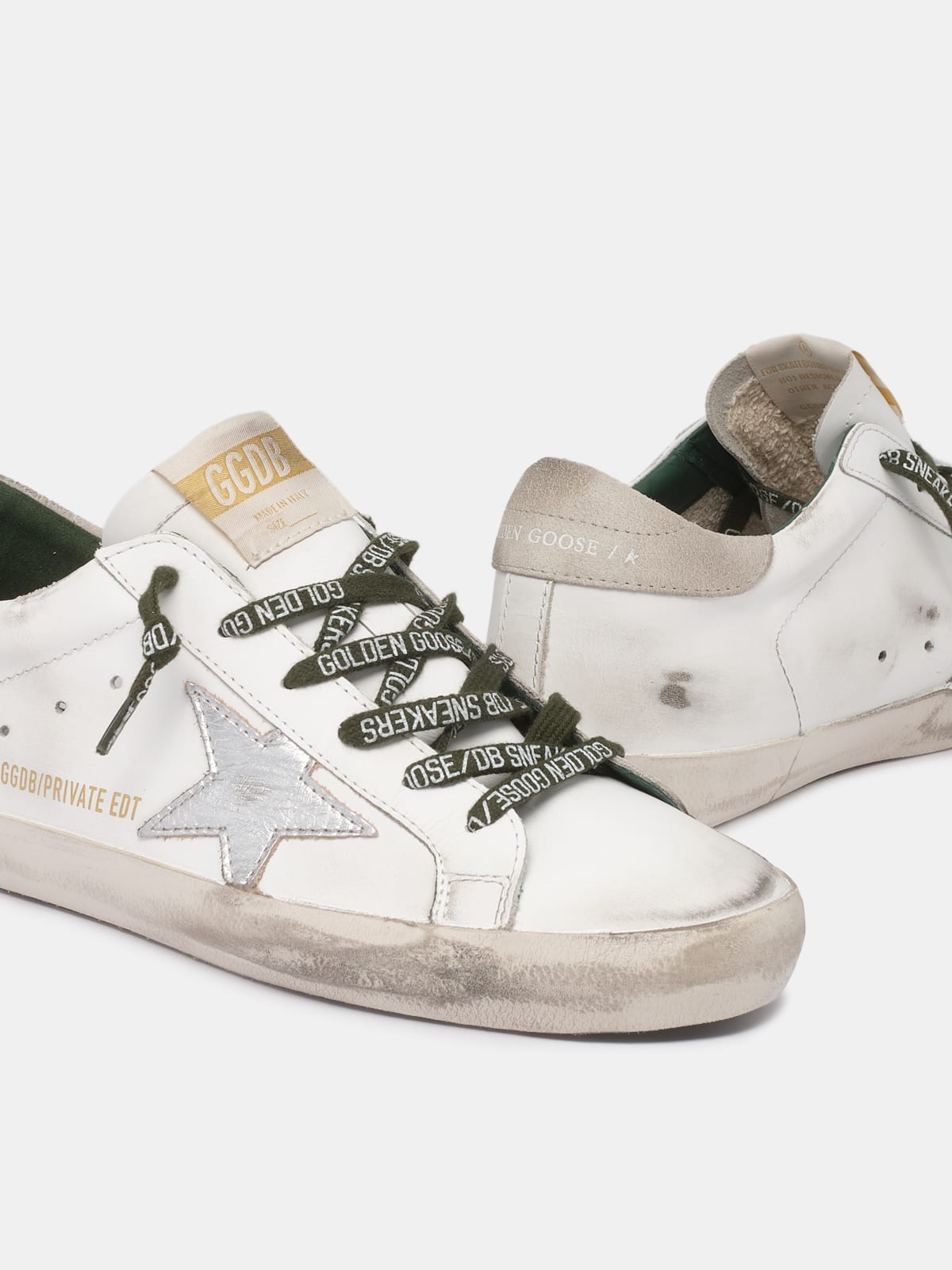 Golden Goose - Sneakers Super-Star mit Silberstern in 