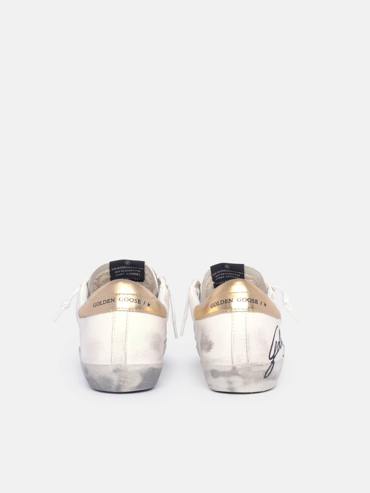 Golden Goose - LAB limited edition Super-Star sneakers with crystals and black Golden Goose signature with glitter in 