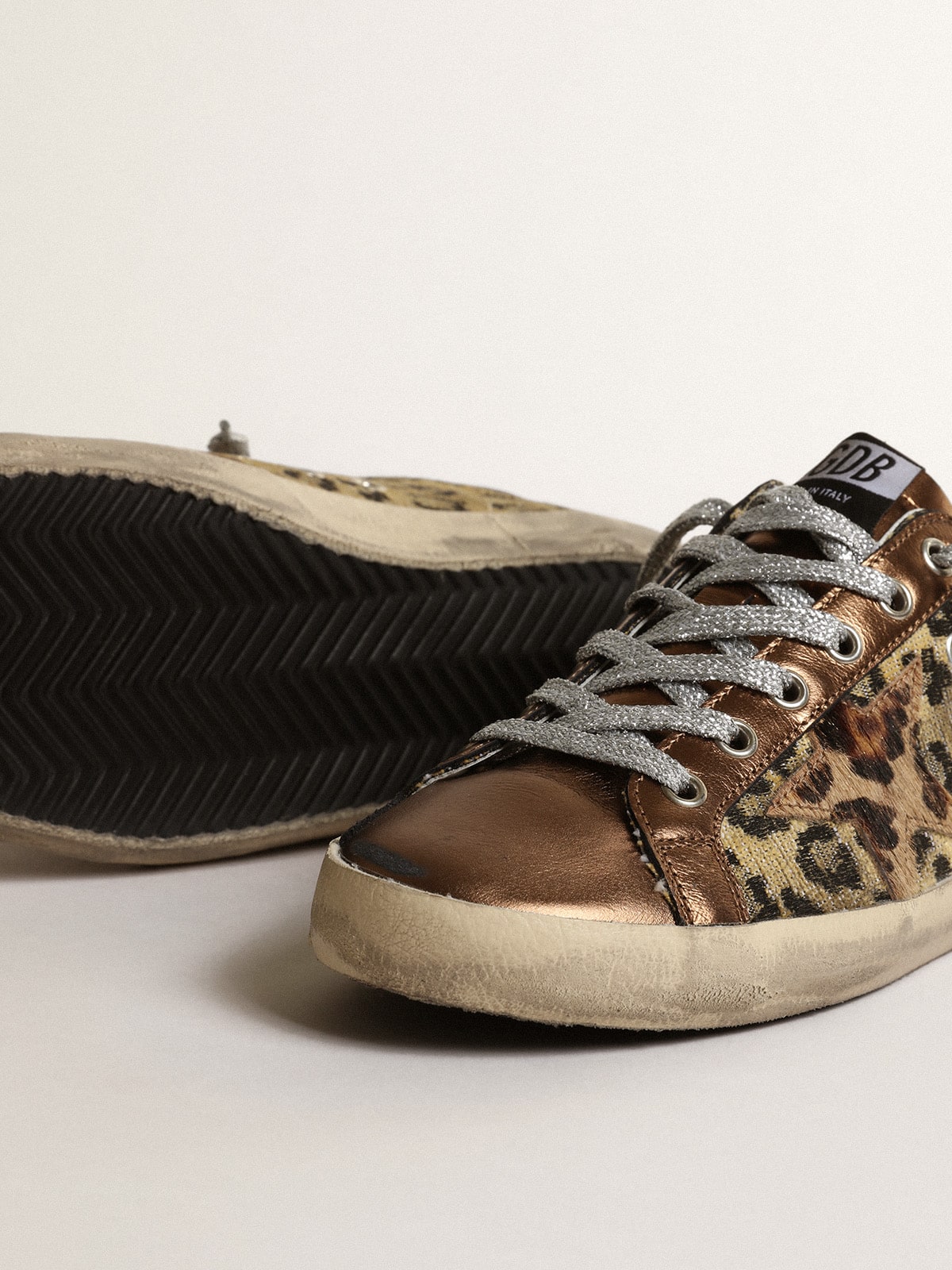 Animal-print Super-Star LTD with leopard-print pony skin star 