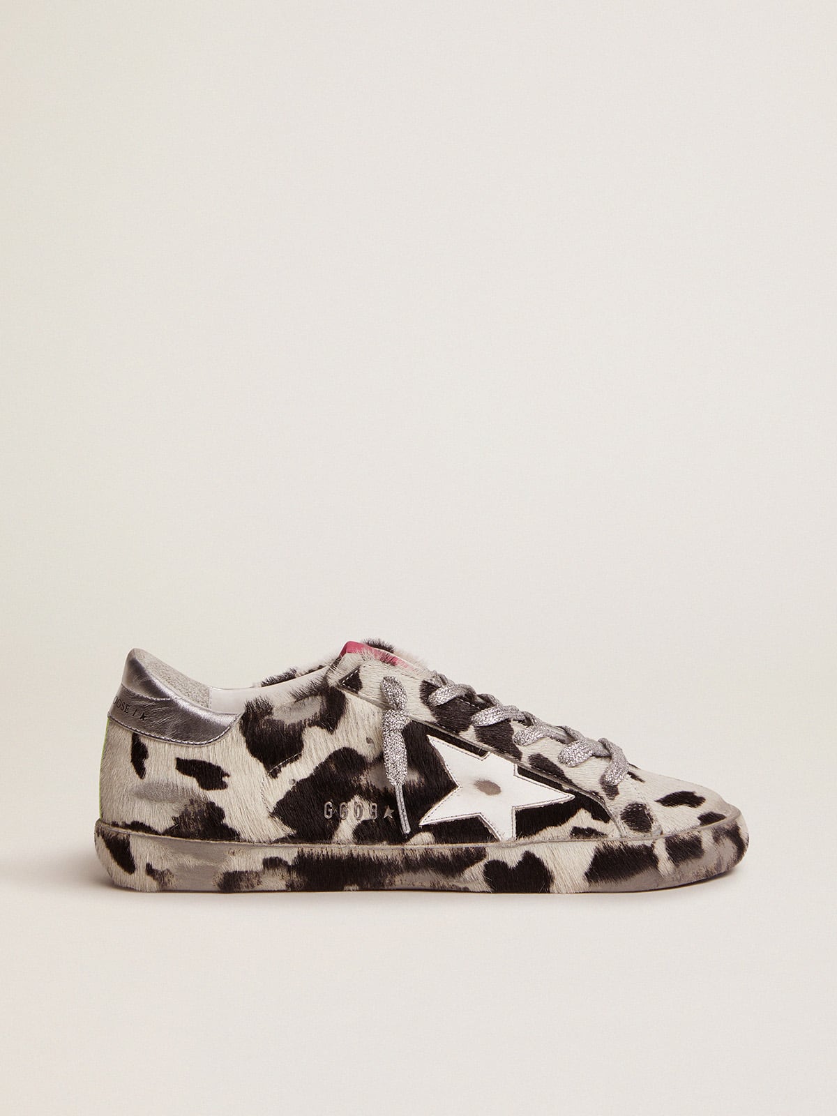 SuperStar LAB sneakers in cowprint pony skin and white leather star