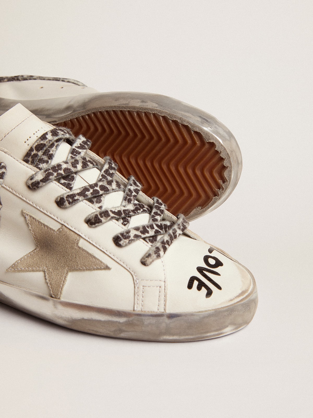 Golden Goose - Super-Star para mujer de piel blancas con estrella de ante gris in 