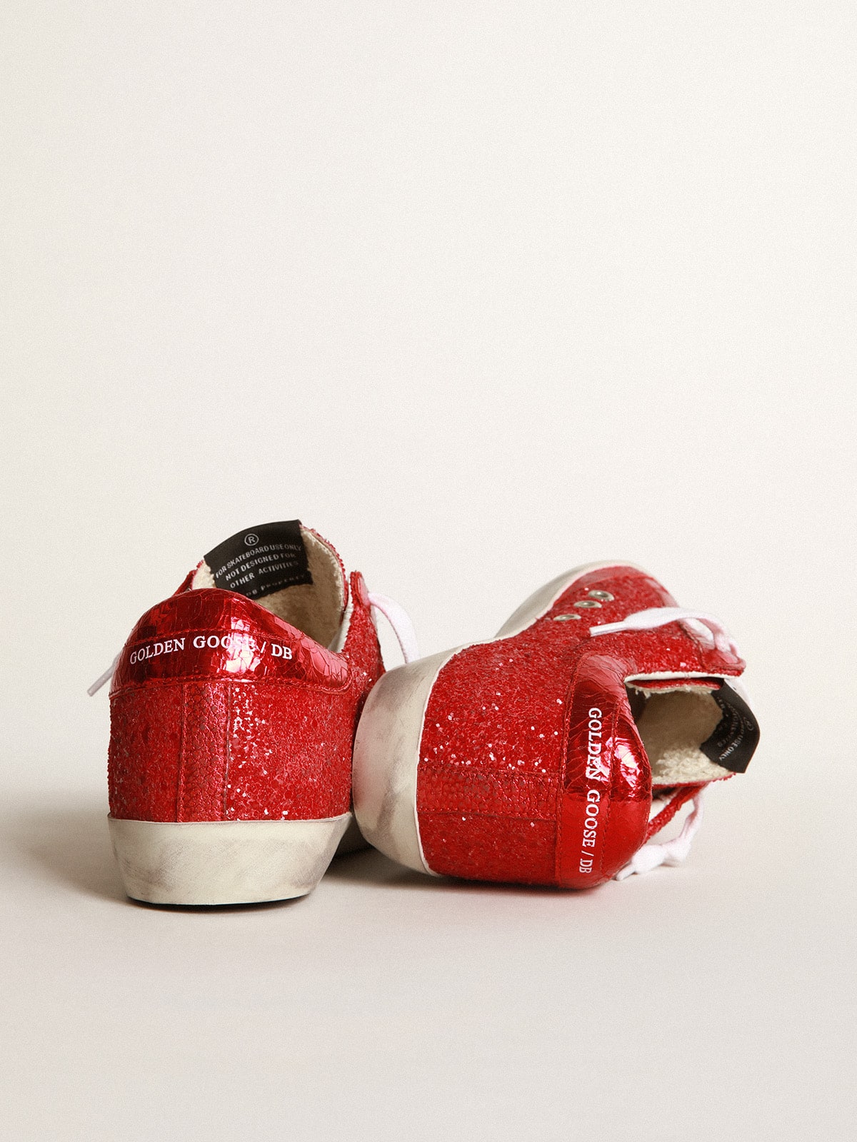 Golden Goose - Superstar sneakers with glitter upper and laminated star in 
