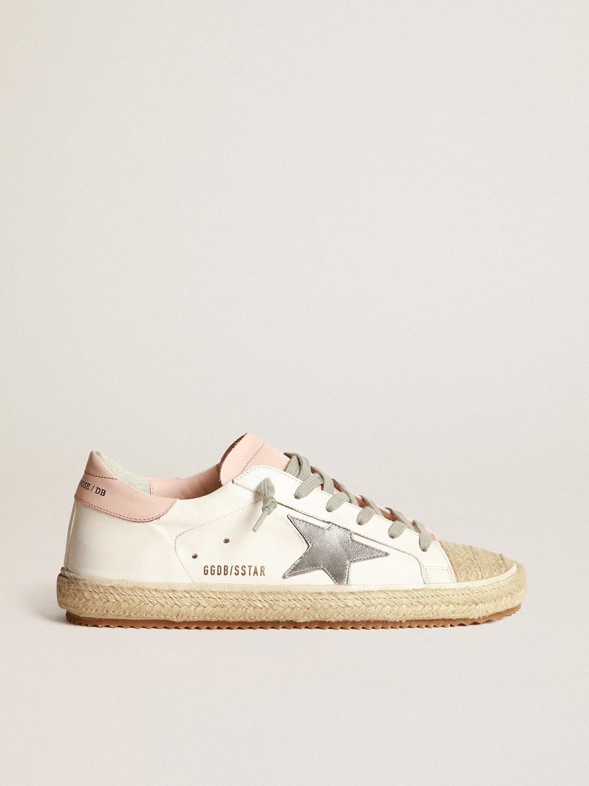 Golden Goose - Super-Star sneakers with rope toe and pink leather tongue in 